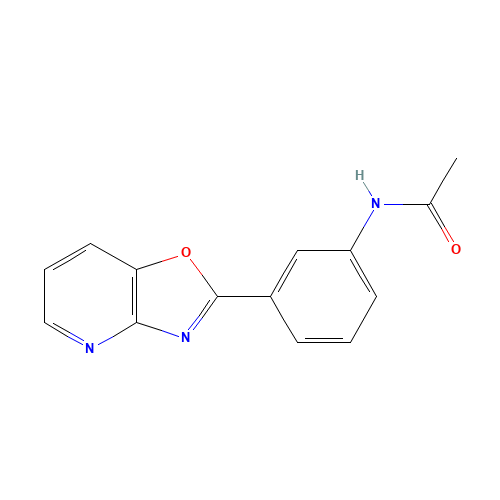 N-[3-([1,3]oxazolo[4,5-b]pyridin-2-yl)phenyl]acetamide (CAS: 52333-92-3) - Chemical Structure and Molecular Formula 