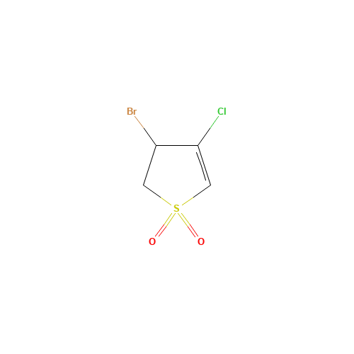 3-bromo-4-chloro-2,3-dihydrothiophene 1,1-dioxide (CAS: 114079-02-6) - Chemical Structure and Molecular Formula 