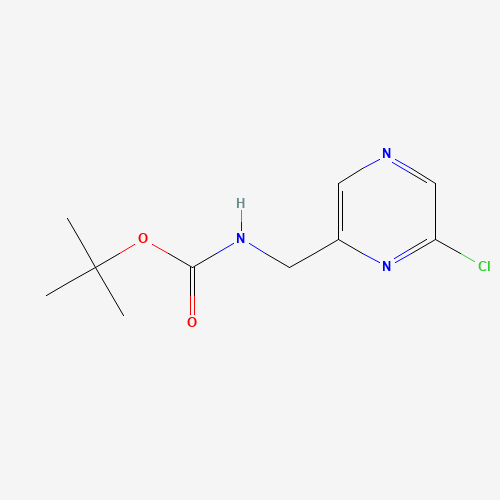 tert-butyl N-[(6-chloropyrazin-2-yl)methyl]carbamate (CAS: 1187222-00-9) - Chemical Structure and Molecular Formula 