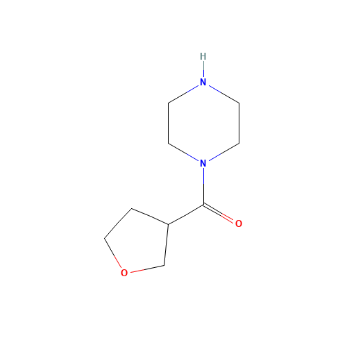 oxolan-3-yl(piperazin-1-yl)methanone (CAS: 1070772-28-9) - Chemical Structure and Molecular Formula 