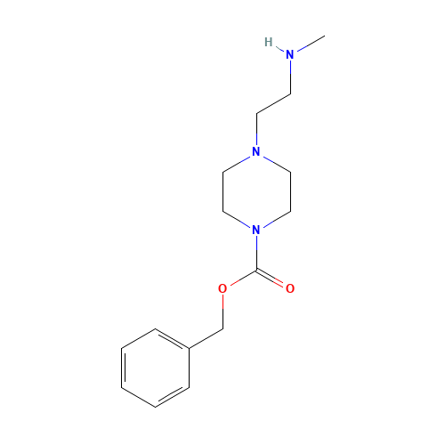 benzyl 4-[2-(methylamino)ethyl]piperazine-1-carboxylate (CAS: 165528-66-5) - Chemical Structure and Molecular Formula 