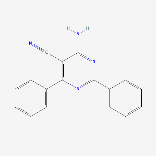 4-amino-2,6-diphenylpyrimidine-5-carbonitrile (CAS: 20954-77-2) - Chemical Structure and Molecular Formula 