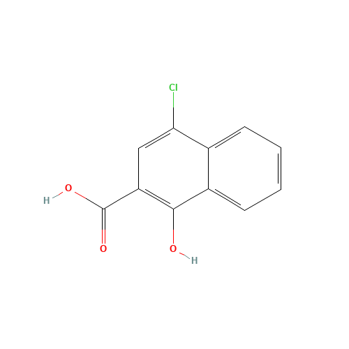 4-chloro-1-hydroxynaphthalene-2-carboxylic acid (CAS: 5409-15-4) - Chemical Structure and Molecular Formula 