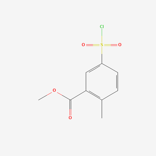 methyl 5-chlorosulfonyl-2-methylbenzoate (CAS: 866358-17-0) - Chemical Structure and Molecular Formula 
