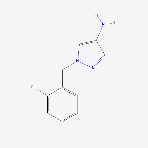 1-[(2-chlorophenyl)methyl]pyrazol-4-amine (CAS: 956777-74-5) - Chemical Structure and Molecular Formula 