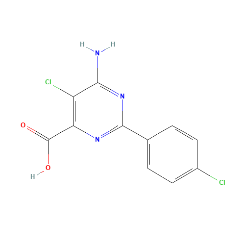 6-amino-5-chloro-2-(4-chlorophenyl)pyrimidine-4-carboxylic acid (CAS: 858955-38-1) - Related Chemical Product