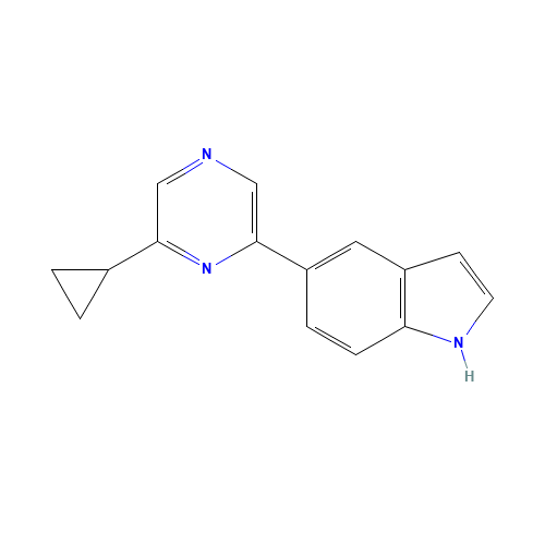 5-(6-cyclopropylpyrazin-2-yl)-1H-indole (CAS: 1380918-29-5) - Related Chemical Product