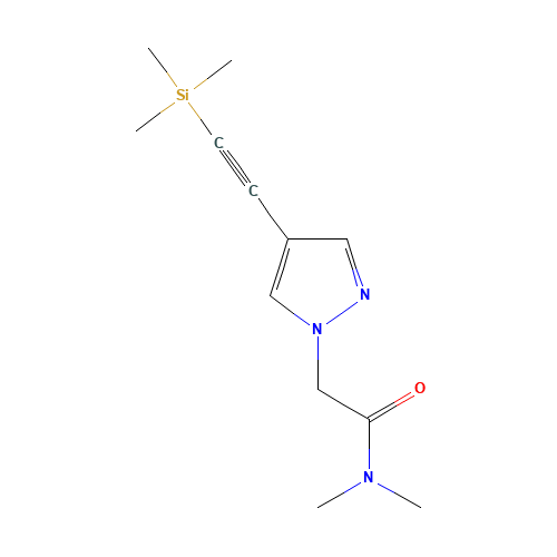 N,N-dimethyl-2-[4-(2-trimethylsilylethynyl)pyrazol-1-yl]acetamide (CAS: 1400287-30-0) - Related Chemical Product