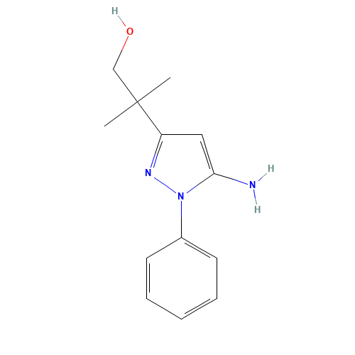2-(5-amino-1-phenylpyrazol-3-yl)-2-methylpropan-1-ol (CAS: 1011464-46-2) - Related Chemical Product