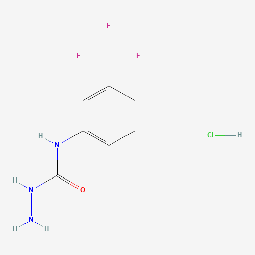 1-amino-3-[3-(trifluoromethyl)phenyl]urea;hydrochloride (CAS: 153513-69-0) - Chemical Structure and Molecular Formula 