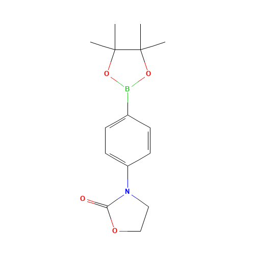 3-[4-(4,4,5,5-tetramethyl-1,3,2-dioxaborolan-2-yl)phenyl]-1,3-oxazolidin-2-one (CAS: 1346253-82-4) - Related Chemical Product