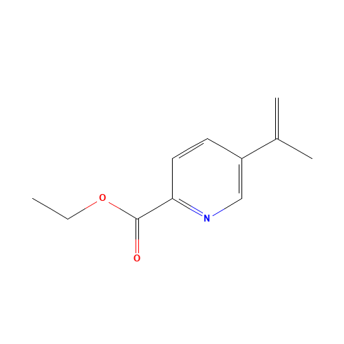 ethyl 5-prop-1-en-2-ylpyridine-2-carboxylate (CAS: 1097210-55-3) - Chemical Structure and Molecular Formula 