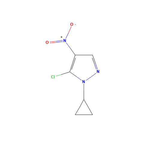 5-chloro-1-cyclopropyl-4-nitropyrazole (CAS: 1338718-38-9) - Chemical Structure and Molecular Formula 