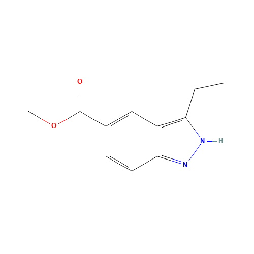 methyl 3-ethyl-2H-indazole-5-carboxylate (CAS: 1015070-26-4) - Chemical Structure and Molecular Formula 