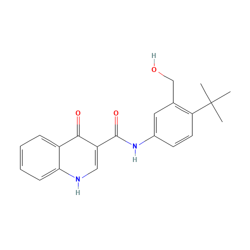 N-[4-tert-butyl-3-(hydroxymethyl)phenyl]-4-oxo-1H-quinoline-3-carboxamide (CAS: 873050-23-8) - Related Chemical Product
