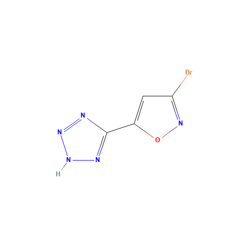 3-bromo-5-(2H-tetrazol-5-yl)-1,2-oxazole (CAS: 1241897-96-0) - Chemical Structure and Molecular Formula 