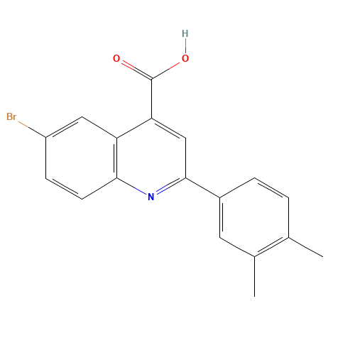 6-bromo-2-(3,4-dimethylphenyl)quinoline-4-carboxylic acid (CAS: 351155-45-8) - Related Chemical Product