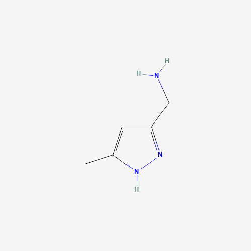 (5-methyl-1H-pyrazol-3-yl)methanamine (CAS: 479500-37-3) - Chemical Structure and Molecular Formula 