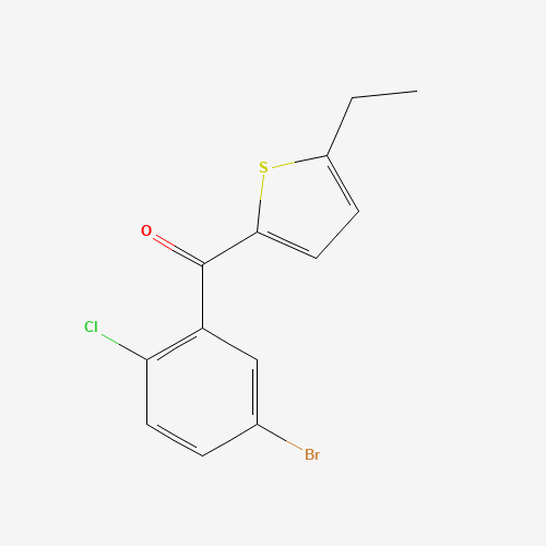 (5-bromo-2-chlorophenyl)-(5-ethylthiophen-2-yl)methanone (CAS: 842135-04-0) - Chemical Structure and Molecular Formula 