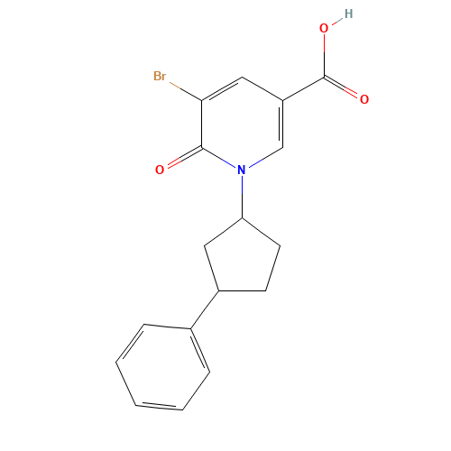 5-bromo-6-oxo-1-(3-phenylcyclopentyl)pyridine-3-carboxylic acid (CAS: 939410-35-2) - Related Chemical Product