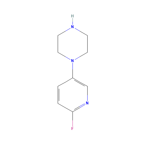 1-(6-fluoropyridin-3-yl)piperazine (CAS: 1121610-07-8) - Chemical Structure and Molecular Formula 