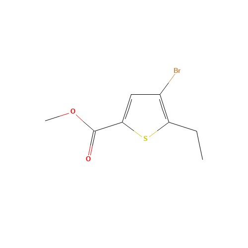 methyl 4-bromo-5-ethylthiophene-2-carboxylate (CAS: 1047645-89-5) - Chemical Structure and Molecular Formula 