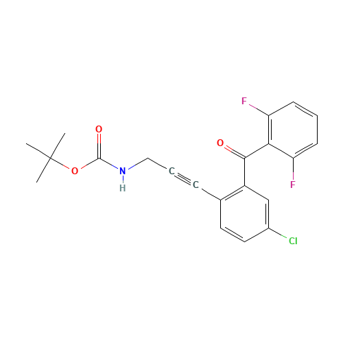tert-butyl N-[3-[4-chloro-2-(2,6-difluorobenzoyl)phenyl]prop-2-ynyl]carbamate (CAS: 869366-03-0) - Related Chemical Product