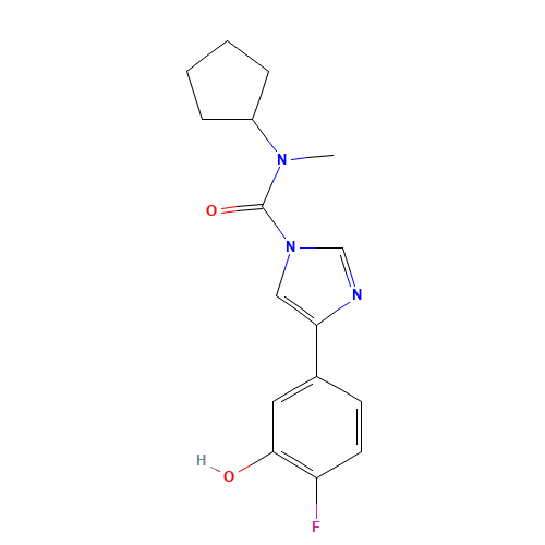 N-cyclopentyl-4-(4-fluoro-3-hydroxyphenyl)-N-methylimidazole-1-carboxamide (CAS: 1233855-28-1) - Related Chemical Product
