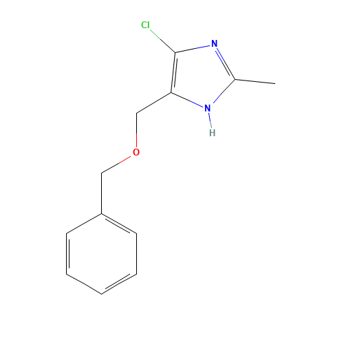 4-chloro-2-methyl-5-(phenylmethoxymethyl)-1H-imidazole (CAS: 1093261-70-1) - Chemical Structure and Molecular Formula 