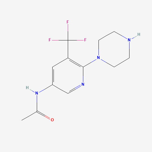 N-[6-piperazin-1-yl-5-(trifluoromethyl)pyridin-3-yl]acetamide (CAS: 683242-68-4) - Related Chemical Product