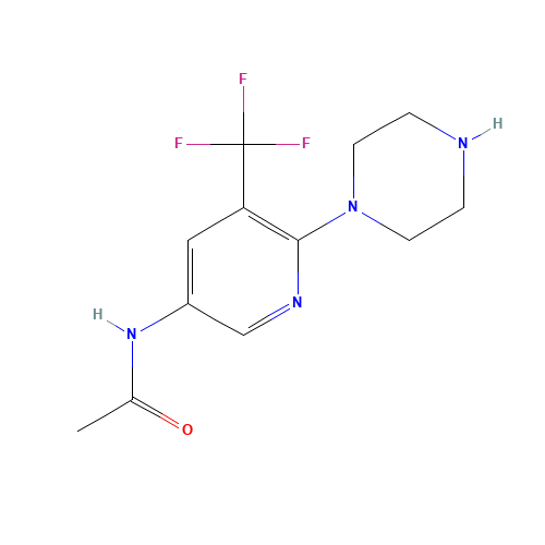 N-[6-piperazin-1-yl-5-(trifluoromethyl)pyridin-3-yl]acetamide (CAS: 683242-68-4) - Related Chemical Product