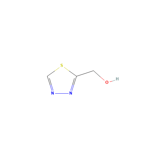 1,3,4-thiadiazol-2-ylmethanol (CAS: 499771-03-8) - Chemical Structure and Molecular Formula 