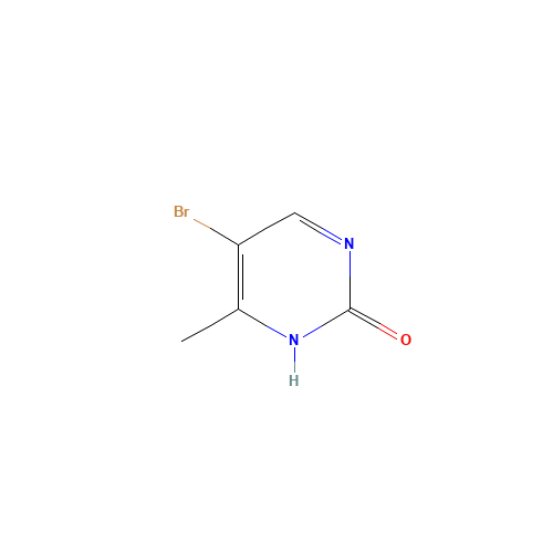 5-bromo-6-methyl-1H-pyrimidin-2-one (CAS: 69849-34-9) - Chemical Structure and Molecular Formula 