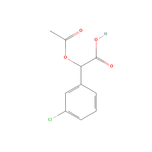 2-acetyloxy-2-(3-chlorophenyl)acetic acid (CAS: 947156-24-3) - Chemical Structure and Molecular Formula 
