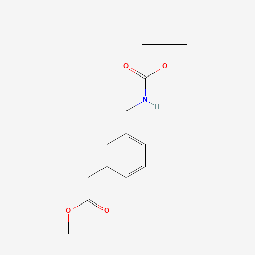 methyl 2-[3-[[(2-methylpropan-2-yl)oxycarbonylamino]methyl]phenyl]acetate (CAS: 132691-38-4) - Related Chemical Product