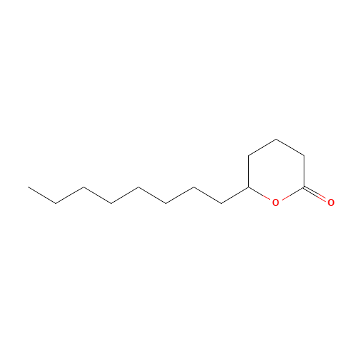 6-octyloxan-2-one (CAS: 7370-92-5) - Chemical Structure and Molecular Formula 