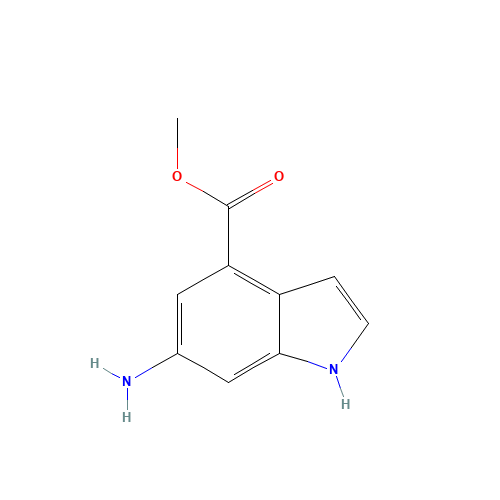 methyl 6-amino-1H-indole-4-carboxylate (CAS: 103956-00-9) - Chemical Structure and Molecular Formula 