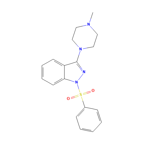 1-(benzenesulfonyl)-3-(4-methylpiperazin-1-yl)indazole (CAS: 131634-44-1) - Related Chemical Product