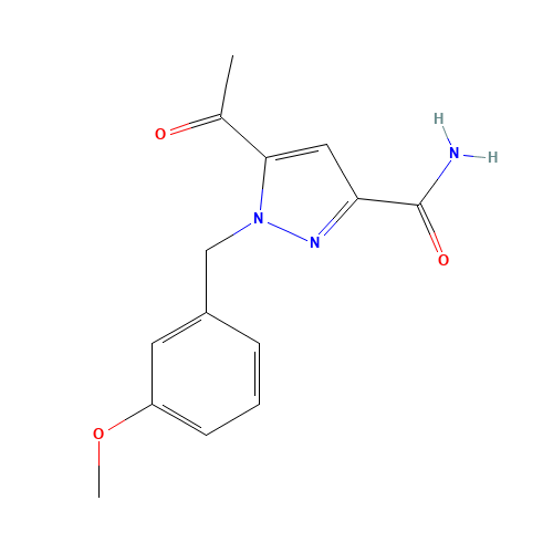 5-acetyl-1-[(3-methoxyphenyl)methyl]pyrazole-3-carboxamide (CAS: 1403332-93-3) - Related Chemical Product