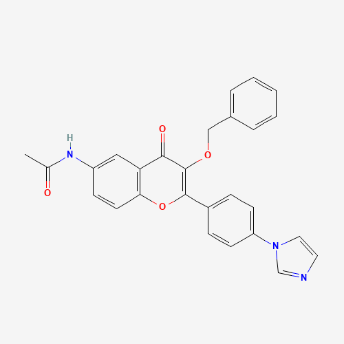 N-[2-(4-imidazol-1-ylphenyl)-4-oxo-3-phenylmethoxychromen-6-yl]acetamide (CAS: 1187016-35-8) - Related Chemical Product
