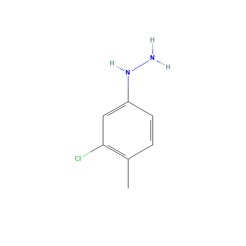 (3-chloro-4-methylphenyl)hydrazine (CAS: 51304-65-5) - Chemical Structure and Molecular Formula 