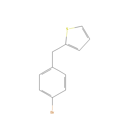 2-[(4-bromophenyl)methyl]thiophene (CAS: 118150-25-7) - Chemical Structure and Molecular Formula 