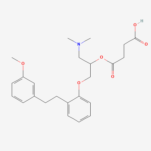 4-[1-(dimethylamino)-3-[2-[2-(3-methoxyphenyl)ethyl]phenoxy]propan-2-yl]oxy-4-oxobutanoic acid (CAS: 125926-17-2) - Related Chemical Product