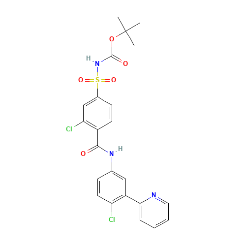 tert-butyl N-[3-chloro-4-[(4-chloro-3-pyridin-2-ylphenyl)carbamoyl]phenyl]sulfonylcarbamate (CAS: 1552310-56-1) - Related Chemical Product