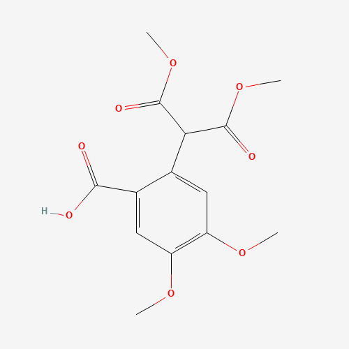 2-(1,3-dimethoxy-1,3-dioxopropan-2-yl)-4,5-dimethoxybenzoic acid (CAS: 1370606-51-1) - Chemical Structure and Molecular Formula 