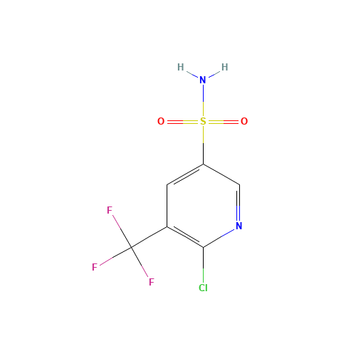 6-chloro-5-(trifluoromethyl)pyridine-3-sulfonamide (CAS: 1228875-16-8) - Chemical Structure and Molecular Formula 