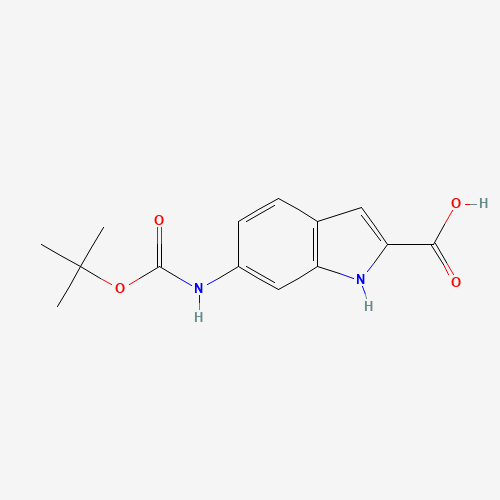 6-[(2-methylpropan-2-yl)oxycarbonylamino]-1H-indole-2-carboxylic acid (CAS: 1093261-27-8) - Related Chemical Product