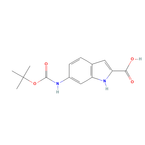 6-[(2-methylpropan-2-yl)oxycarbonylamino]-1H-indole-2-carboxylic acid (CAS: 1093261-27-8) - Related Chemical Product
