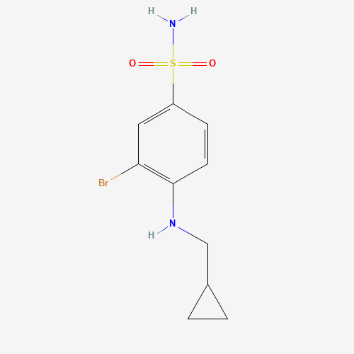3-bromo-4-(cyclopropylmethylamino)benzenesulfonamide (CAS: 1157642-61-9) - Chemical Structure and Molecular Formula 