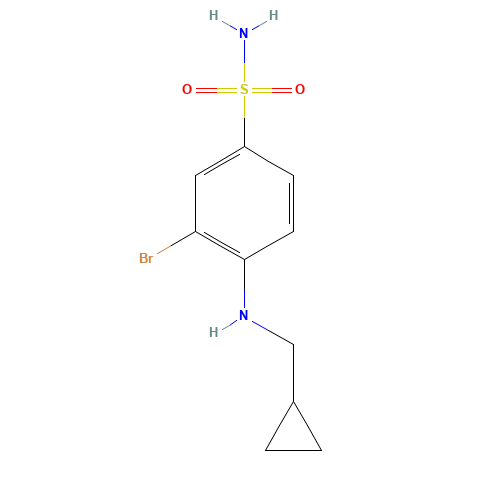 3-bromo-4-(cyclopropylmethylamino)benzenesulfonamide (CAS: 1157642-61-9) - Related Chemical Product